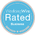 Blue circle logo for Wedding Wire